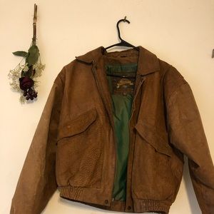 adventure bound originals leather bomber jacket